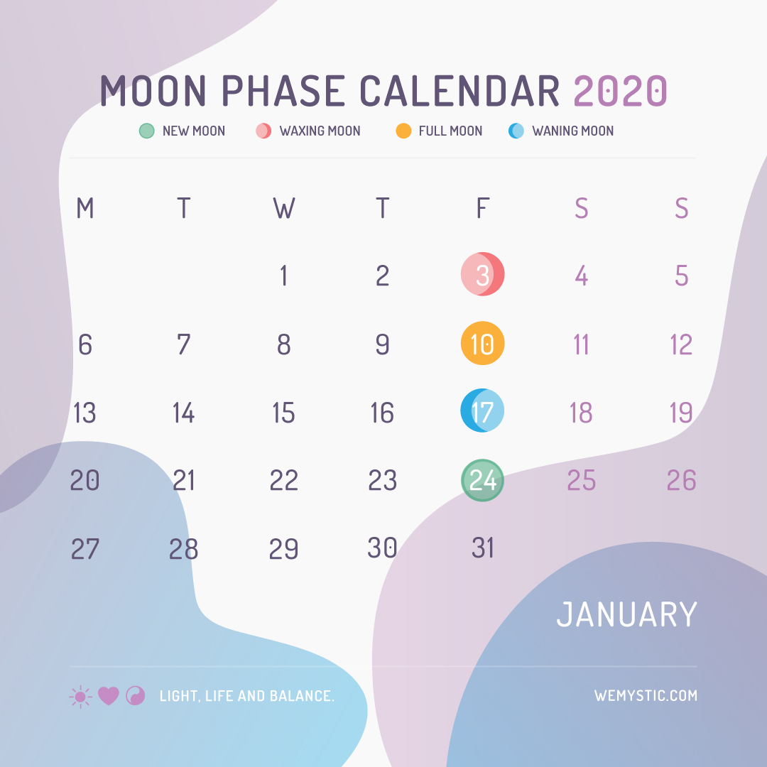 Lunar Calendar For January 2020 Best Re Mendations